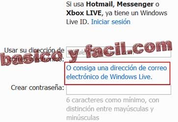 Crear Nueva Cuenta Correo Windows Live Messenger